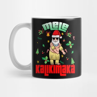 Mele Kalikimaka Christmas Santa Shaka Hawaii Mug